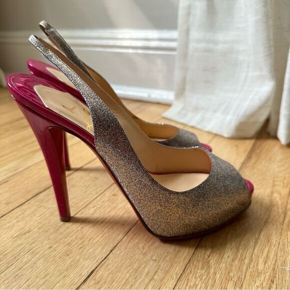 CHRISTIAN LOUBOUTIN N* Prive 120 Glitter Pumps - Picture 4 of 12